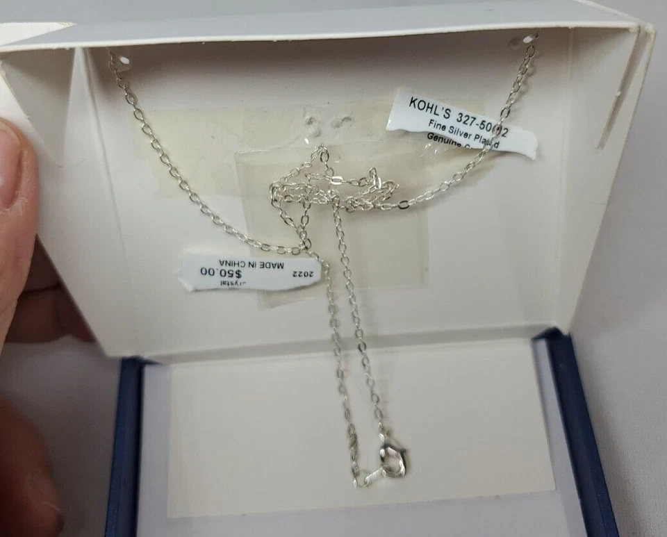 Collar Luna Cristal Genuino Brillo De Kohls "Te Amo" Colgante Foto 4 de 4