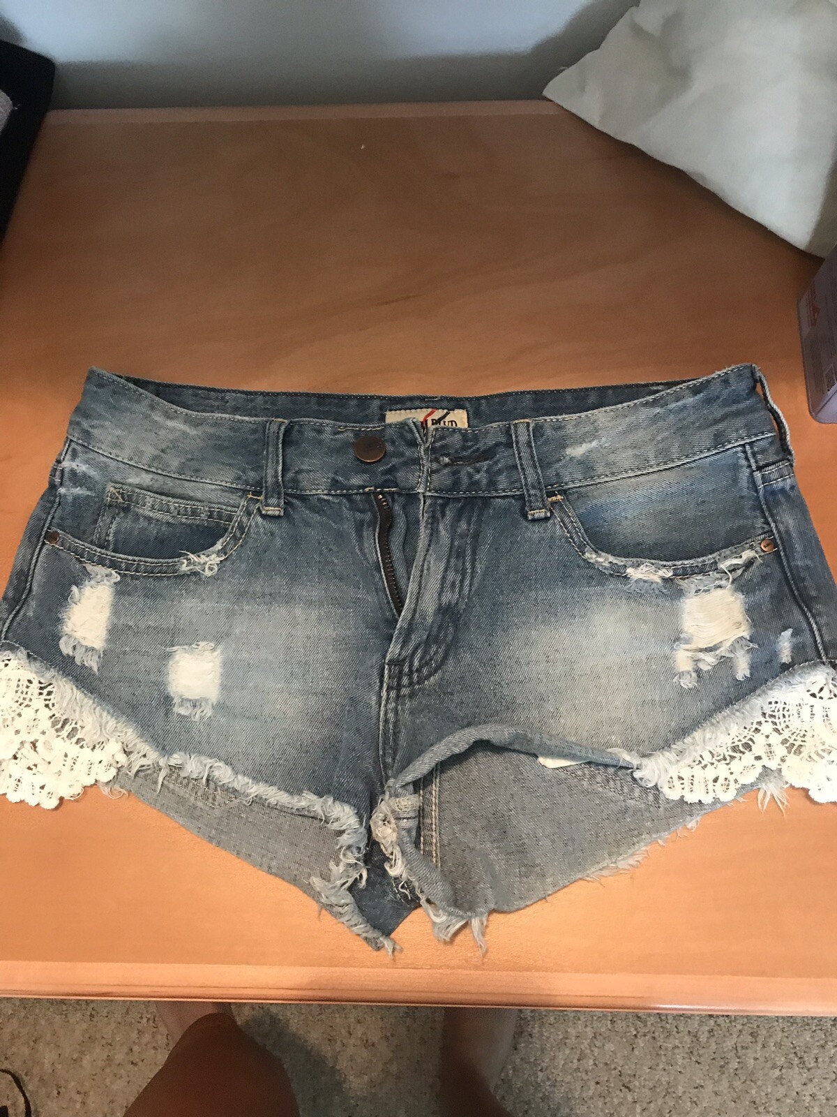 Denim Blvd Jean Shorts Size S - Gem