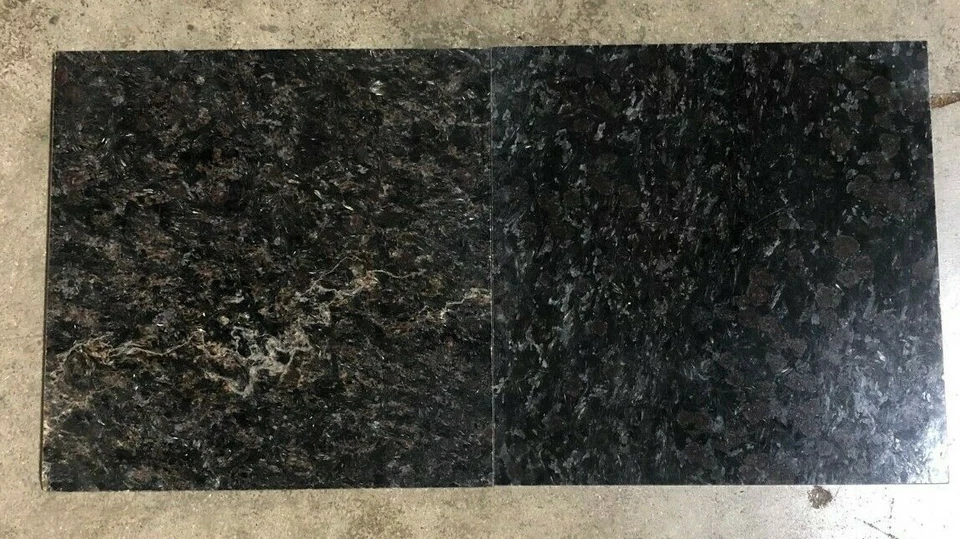 12x12 Black Maroon Granite Tile Remodel Stone Backsplash BOX OF 5 TILES T-57 - Image 2 of 4