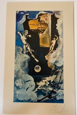 Salvador Dali 1978 Lyle Stuart Tarot -The Tower Lithograph Signed