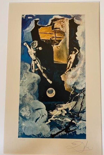 Salvador Dali 1978 Lyle Stuart Tarot -The Tower Lithograph Signed ED250 BFKRives - Picture 2 of 10