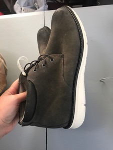 chukka boots with white soles