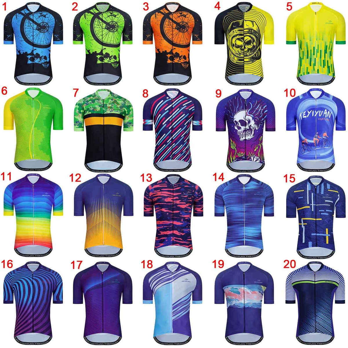 Men's Pro Cycling Jersey with Zip Pocket Bike Cycle Cycling Shirt Top Full Zip