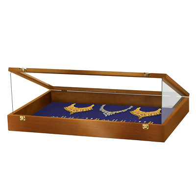 PENNZONI Trade Show Display Case w/ Acrylic Side Guards - Walnut