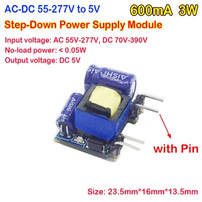 AC-DC Isolated Power Switch 110V 220V to 5V 3W Step-Down Buck Converter Module