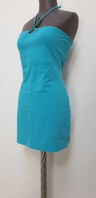 ALOHA FEELING Stretchkleid STRAND👗 Damen Gr.S-M COTTON/STRETCH Türkis Gebraucht - Bild 1 von 4