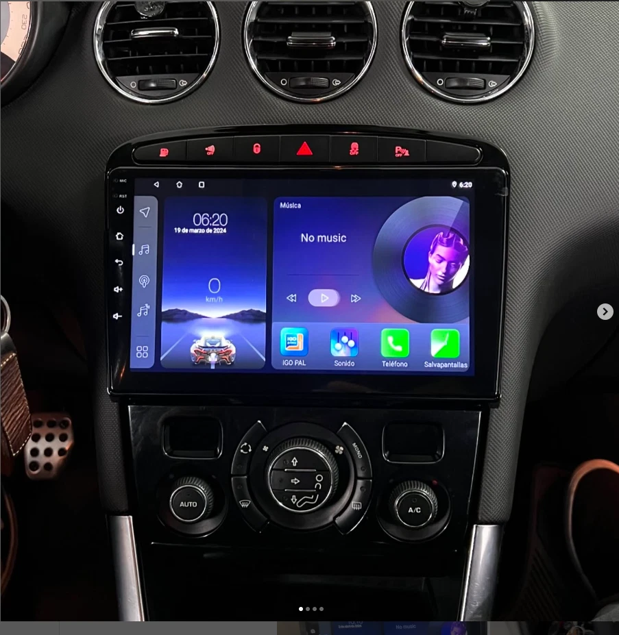 Kit de radio estéreo de coche inalámbrico Carplay Android para Peugeot RCZ/308 2008-2014 Foto 3 de 4