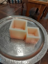 Pair of square candle holders