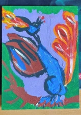 Original hand painted acrylic painting "Phoenix."
