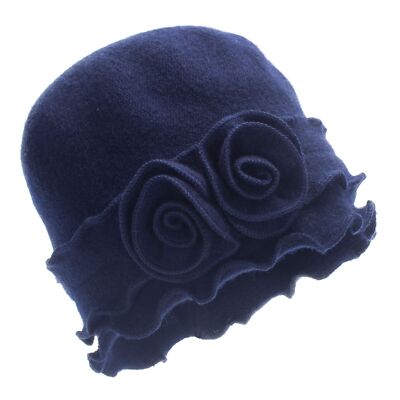 Womens 1920s Winter Wool Cap Beret Beanie Crochet Bucket  display picture 2