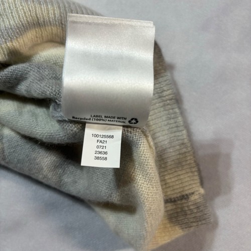 Charter Club White Camo V-Neck Sweater 100% Cashmere Luxury Soft Knit Women's XL - Picture 5 of 7