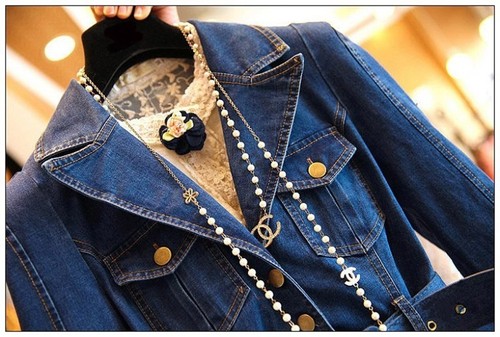 Moda Nuevo Mujeres Denim Jean A Cintura Cintura Camisa Vestido Profunda V Dulce Vestido - Imagen 3 de 12