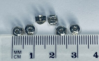 Sterling Silber 925 Schmetterling Rücken Push Fit Ohrstecker Schnörkel x 6 (3 Paar)