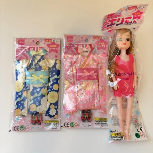 Daiso Ellie Elly Chan Doll figure Kimono 3 pieces Japan