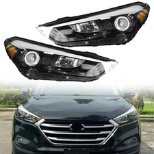 For 2016 2017 2018 Hyundai Tucson Front Driver & Passenger Headlight Set LED 