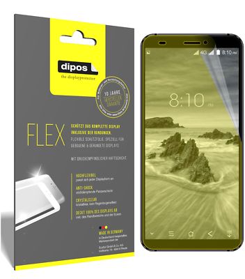 3x Schutzfolie für Blackview S6 Folie, 100% Displayabdeckung, dipos Flex