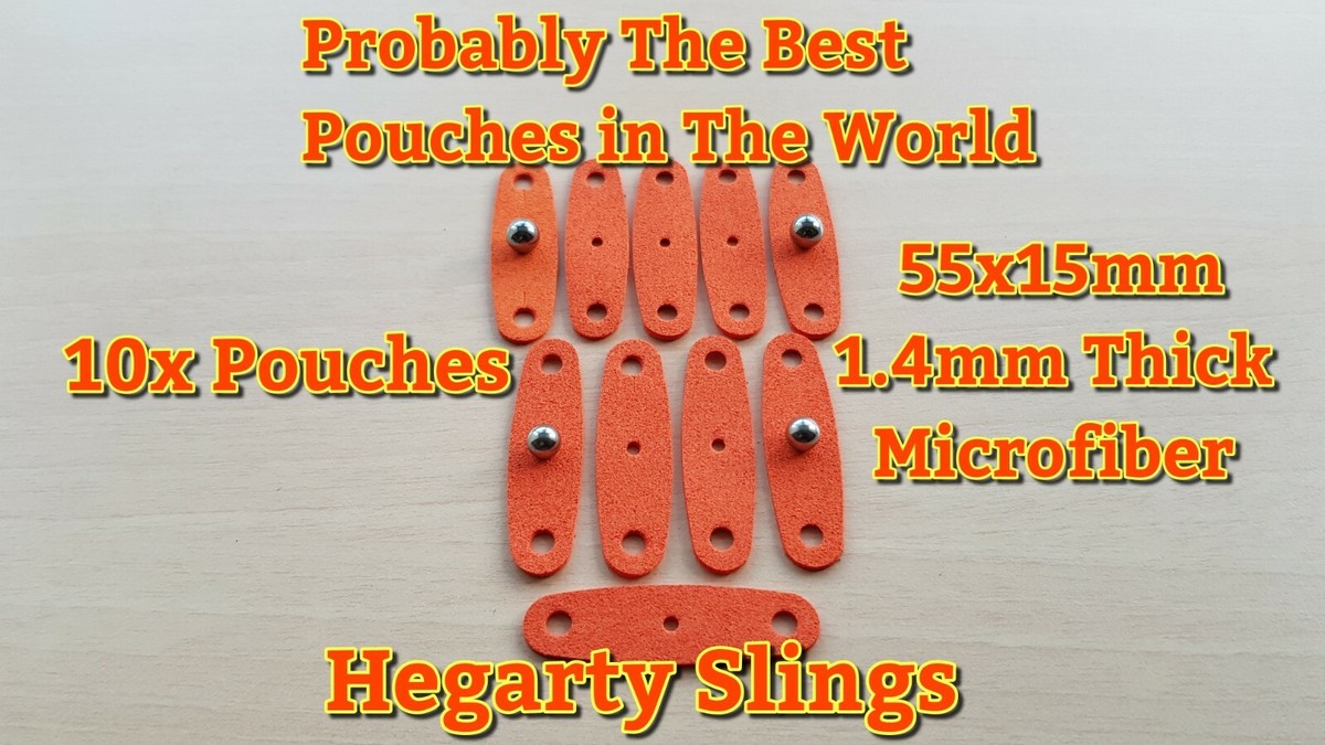 Sachets Microfibre 55x12 Mm Pour Catapulte – Slingshot X10, Faits Main, UK