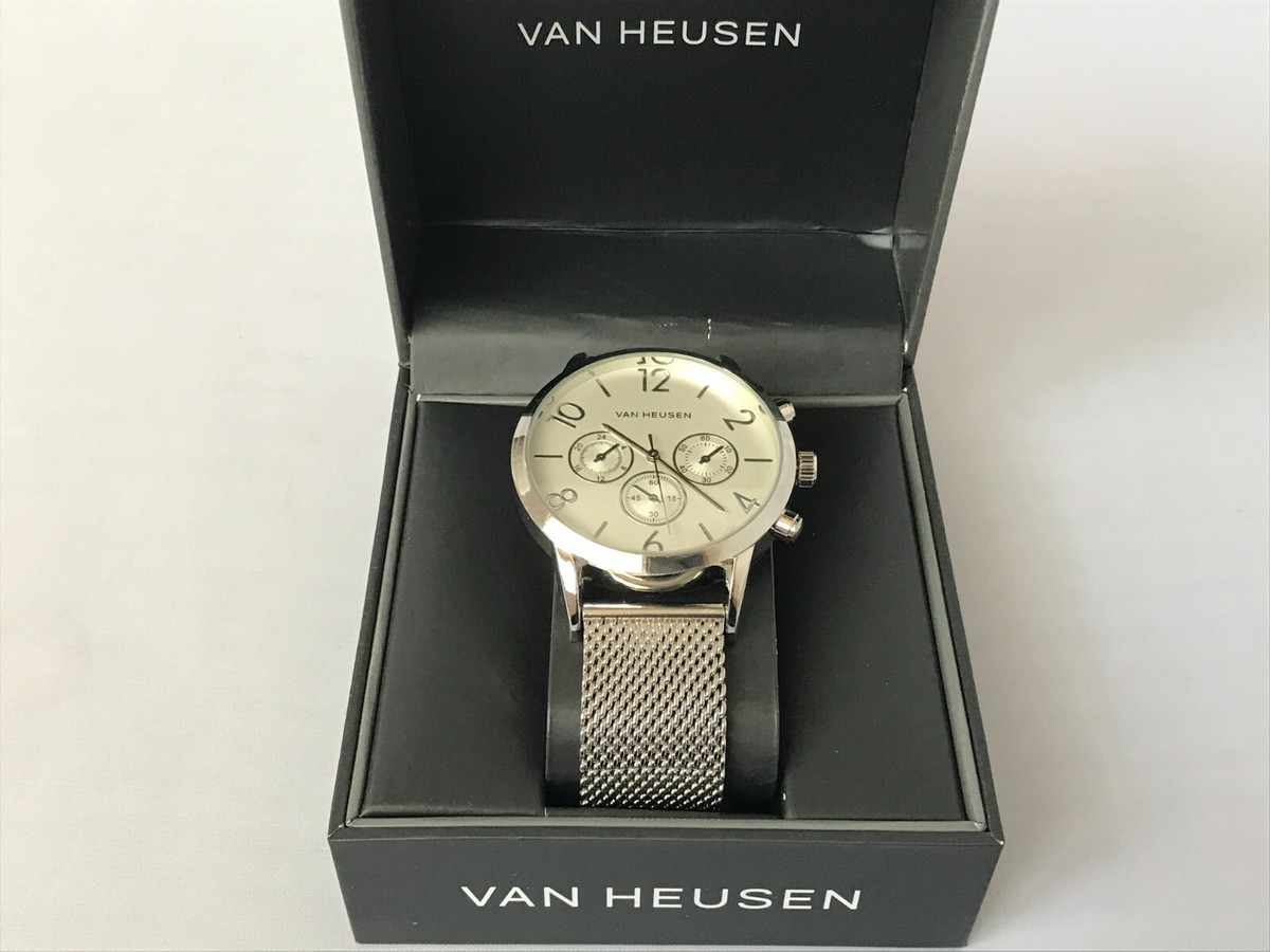 Van Heusen Silver Japan Movement Stainless Steel Case Back Quartz - Main Image