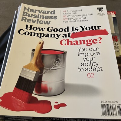 HARVARD BUSINESS REVIEW magazine -July-Aug 2021. Improve  Ability To Adapt T-480