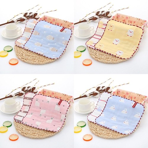 Feeding Burp Cloths Baby Face Towel Square Shaped Baby Bath Towel - Picture 7 of 20