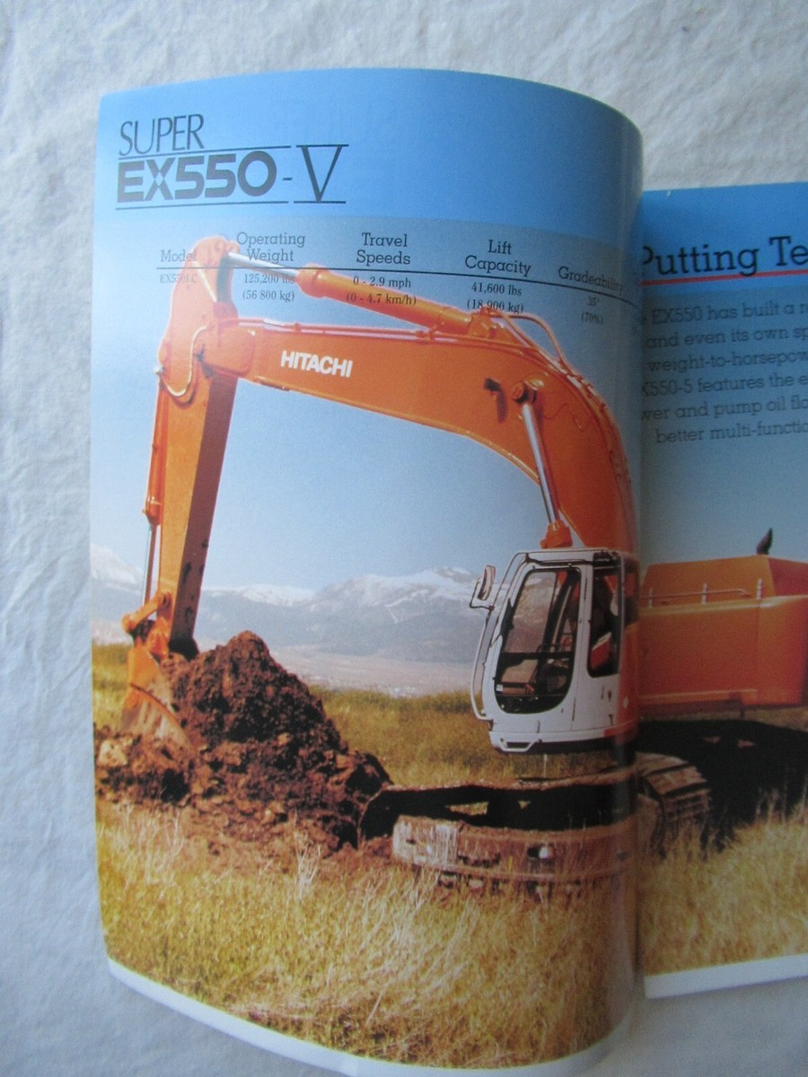 1997 Hitachi Super EX550-V Hydraulic Excavator Sales Brochure | eBay