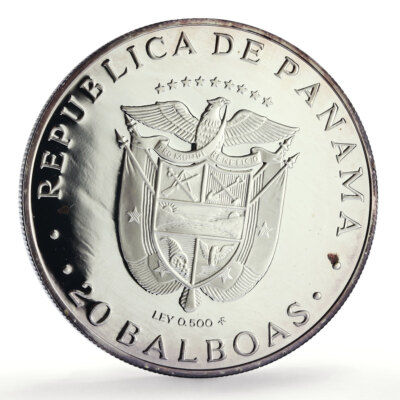 パナマ　20バルボア銀貨　PANAMA 20 BALBOAS Panama 20 balboas Simon Bolivar 200th Birth Politics proof silver