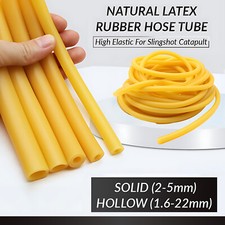 Natural Latex Rubber Hose Tube High Elastic Slingshot Catapult Hollow / Solid