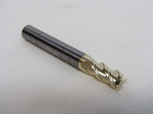 Kodiak Cutting Tools 1/4 Carbide End Mill 45 Degree 3-Flute ZRN Aluminum 5449440 - Picture 2 of 5