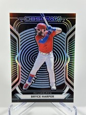2021 Panini Obsidian Bryce Harper Carolina Blue Electric Etch Prizm #44