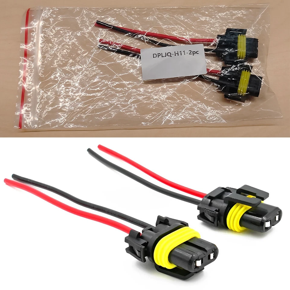 4 piezas para bombilla antiniebla conector de lámpara enchufe cable coleta hembra C H11 Foto 4 de 4