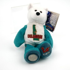 Limited Treasures Coin Bear Delaware 1st State 1999 Plush Toy Caesar Rodney USA