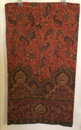 RALPH Lauren Equestrian PAIR STANDARD PILLOWCASES Paisley Green Red Brown - Picture 4 of 8