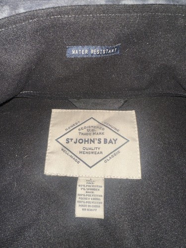 St. John's Bay Gray Water Resistant Jacket Mens Large - Picture 4 of 4