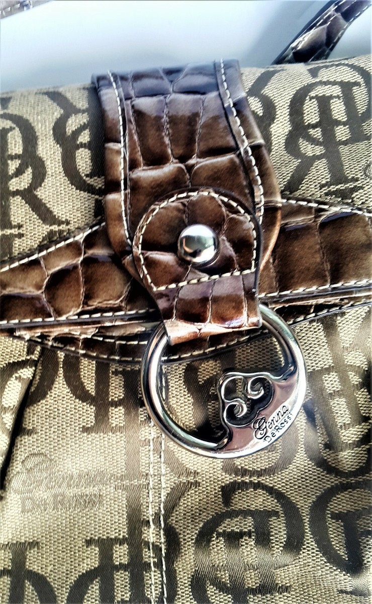Sac à Main Genna De Rossi Imprimé Animalier - Taille Large, Occasion - Style Avec Poches Intérieures Et Breloque