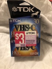 TDK VHS-C HG Ultimate TC-30 4 Pack Blank Videocassettes  BRAND NEW SEALED 