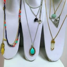 Womens Multi-layer Necklace Gold Or Silver Boho Long Chain Pendant Gift