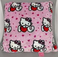 Hello Kitty Throw Pillow 18x18 Pink Hearts Sanrio Plush Cushion 2025