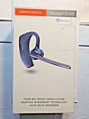 Plantronics Poly Voyager 5200 Wireless Bluetooth Headset -- New Factory Sealed