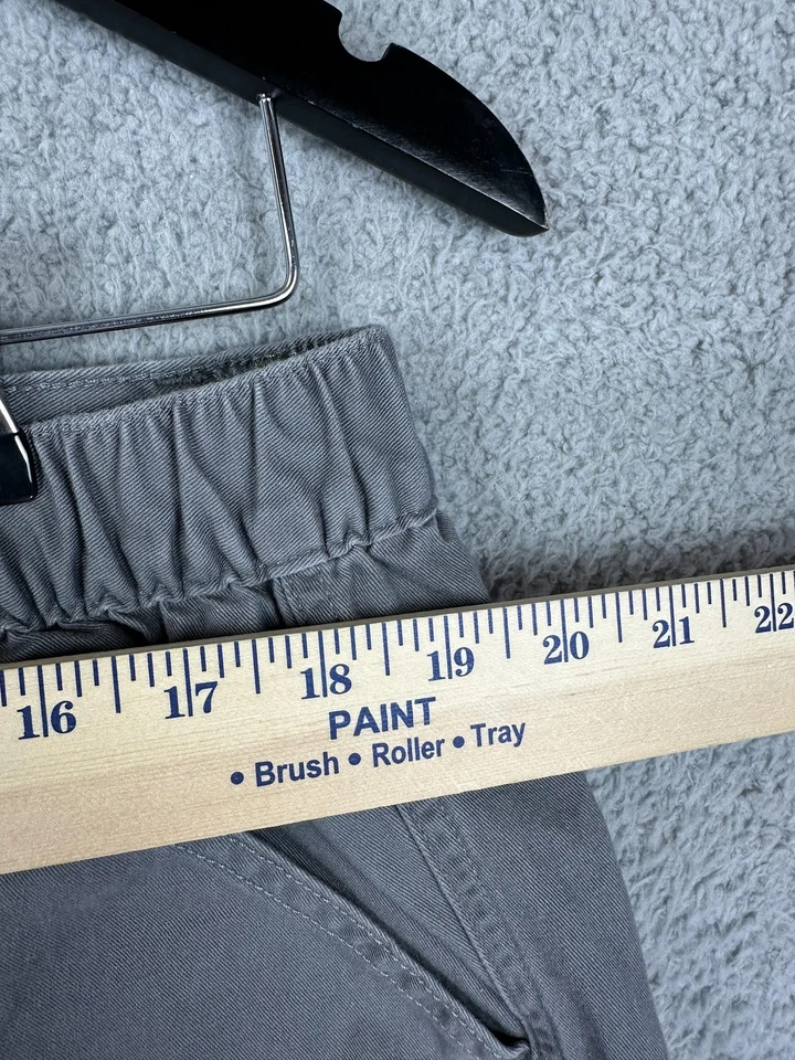 Shorts Croft & Barrow Masculino 38 Cinza Carga Utilitário Cintura Elástica Bolsos de Algodão - Imagem 2 de 4