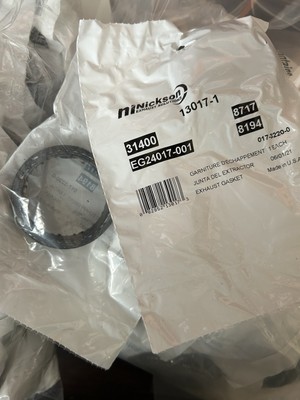 (2PC LOT) Nickson GARNITURE D'ECHAPPEMENT EXHAUST GASKET, 13017-1,  *SHIPS FREE*