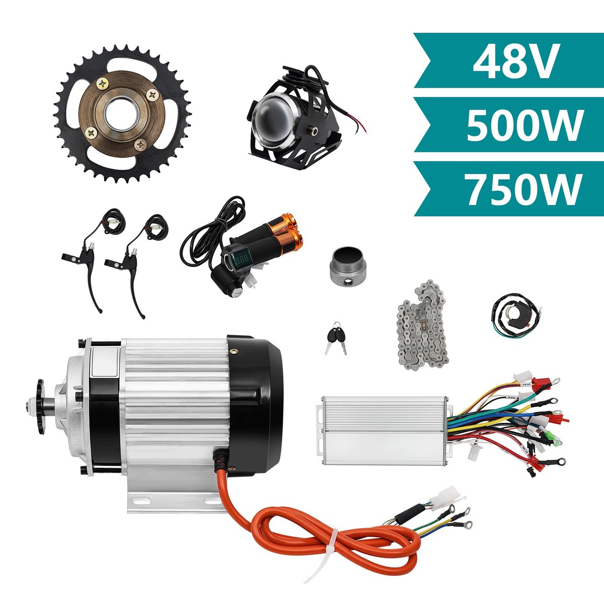 New 48V 750W Electric 3-wheel Bike Brushless Motor Kit For Adults