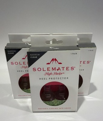 3x Solemates High Heel Protector Prevents Sinking Into Grass Narrow Clear ￼