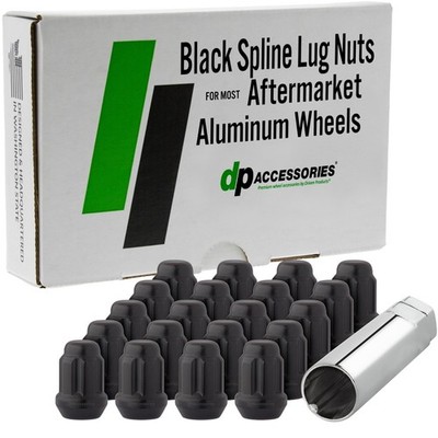 DPAccessories Lug Nuts Compatible with 2015-2023 Ford Mustang | Black Spline ...