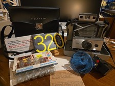 Vintage Polaroid 320 Automatic Land Camera Kit Case Flash Manuals Extra Clean