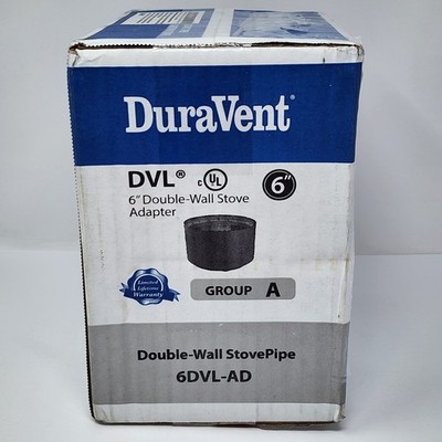 DuraVent 6  DVL Double Wall Chimney Stove Adapter Black 6DVL-AD