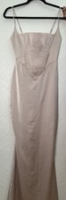 HOUSE OF CB Crystal Satin Corset Maxi Dress Olivette