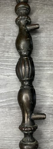 Brass Door Handle Entry Pull 12" Vintage Hardware Ornate Heavy 1 Pound 13 oz - Picture 11 of 12