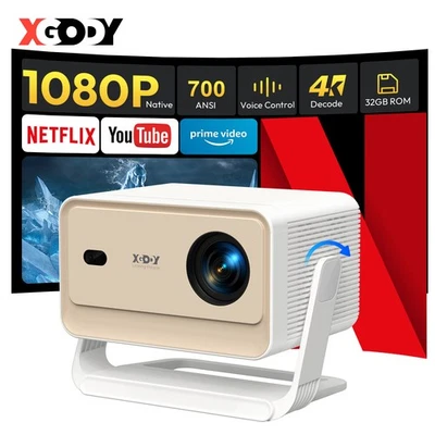 XGODY 4K 5G Beamer Projektor UHD Heimkino Full HD Automatische Trapezkorrektur - Bild 1 von 4