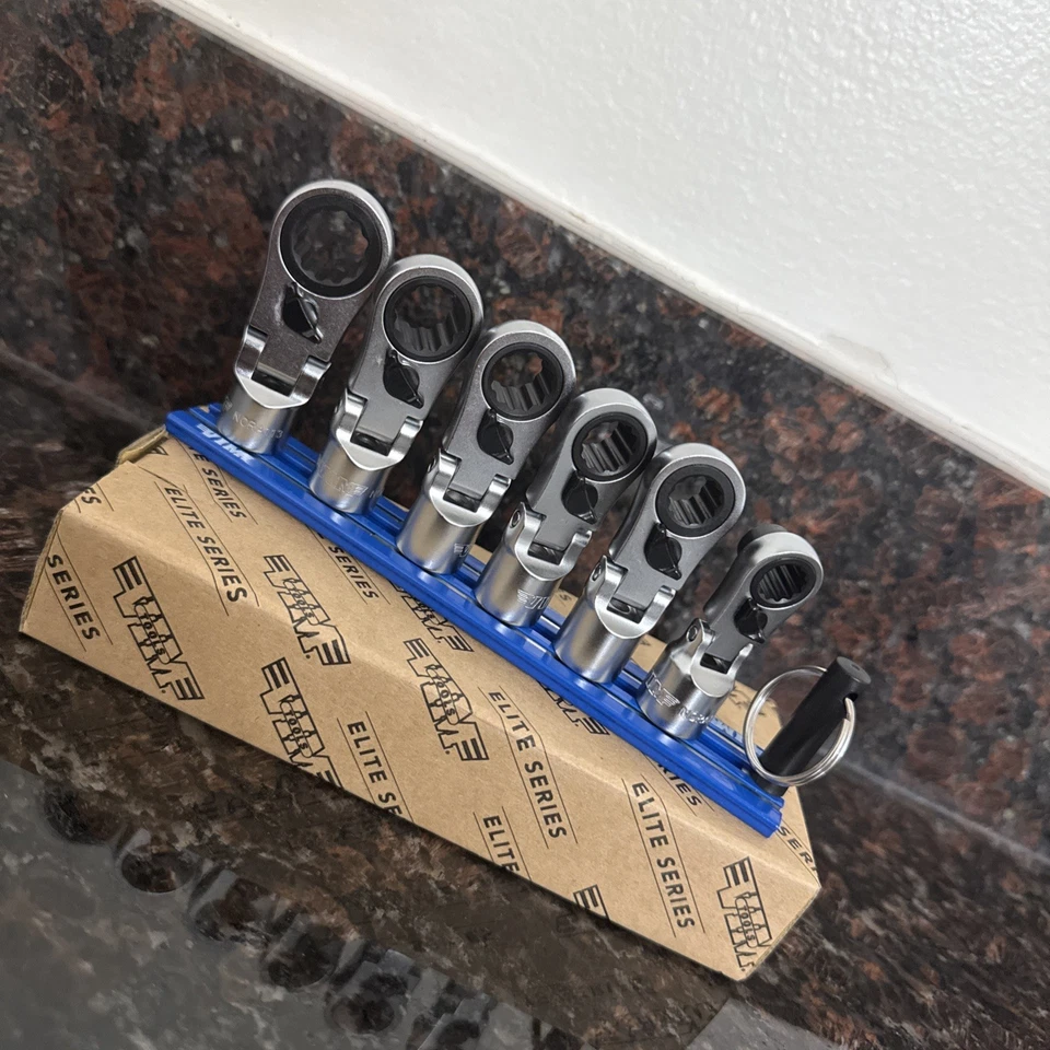 6 PC. 12PT NANO FLEX OFFSET RATCHETING ATTACHMENT SET – 3/8″ DRIVE (8 – 13MM) - Image 2 of 3