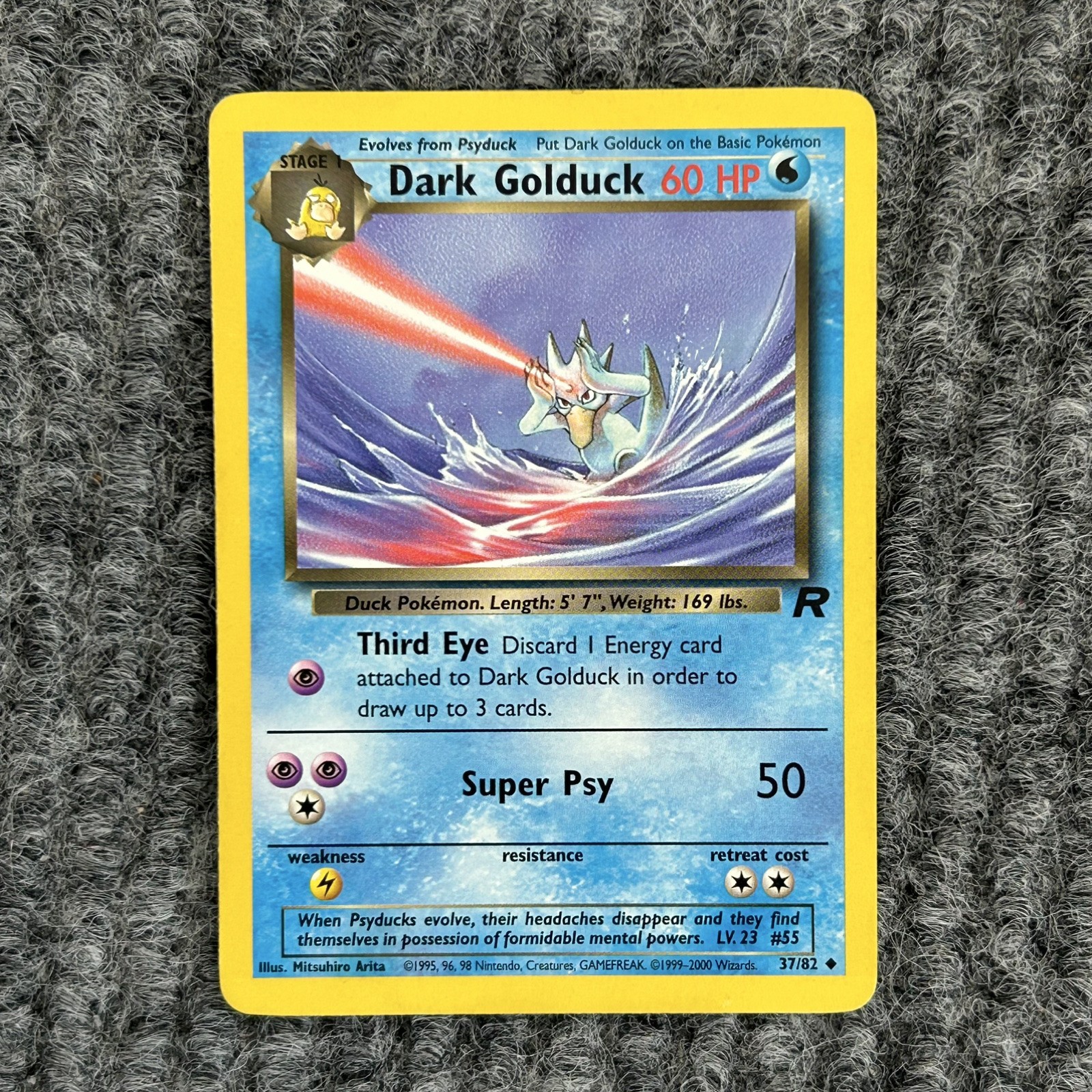 VTG Pokemon Team Rocket Dark Golduck 37/82 Regular Rare NM